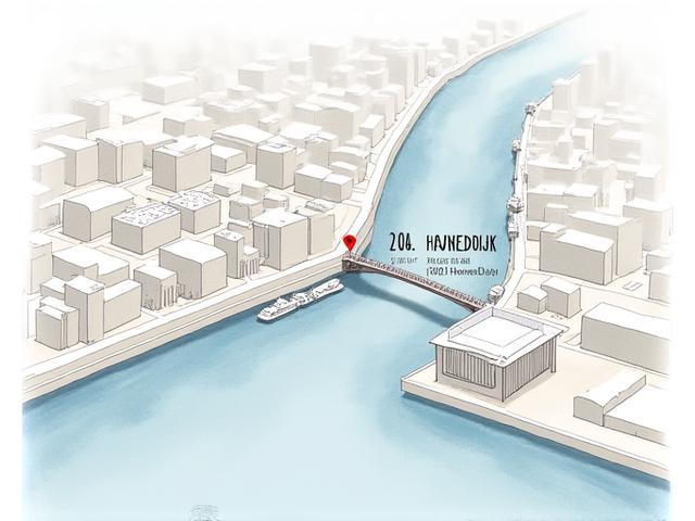 Geïllustreerde kaart van 104 Havendijk, Rotterdam