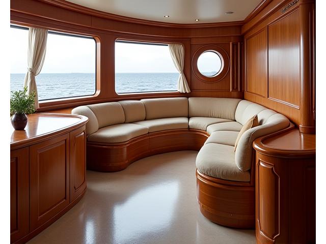 Luxe Jacht Salon - Maatwerk houten interieur